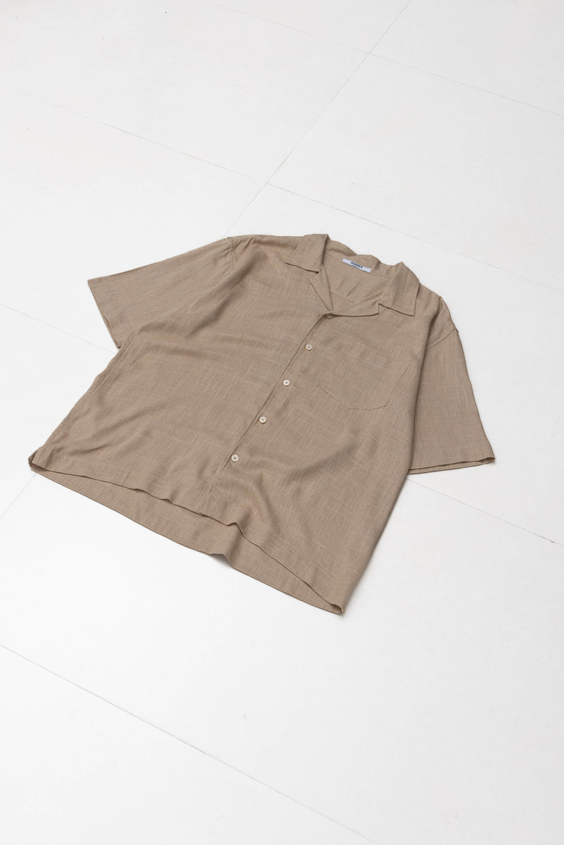 TEXTURED LINEN BLEND SHIRT