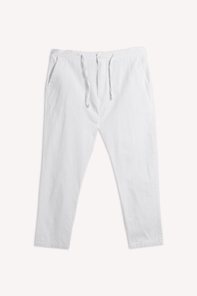 SLIM FIT LINEN BLEND TROUSERS