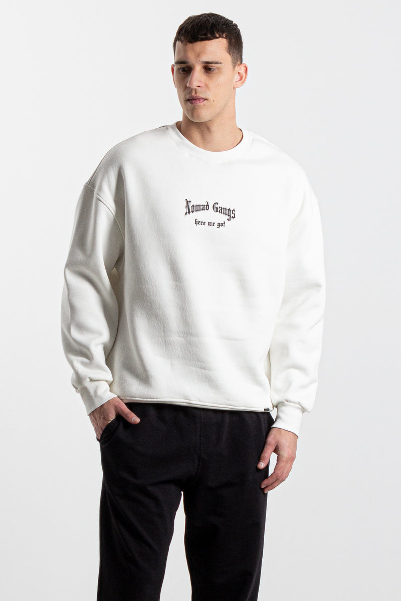 CONTRAST BACK PRINT SWEATSHIRT