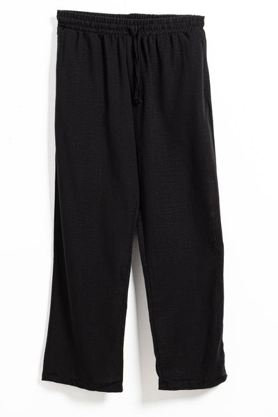 LINEN BLEND JOGGER WAIST TROUSERS