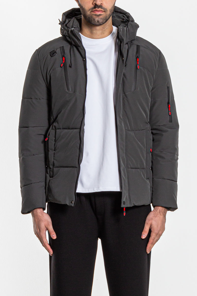 HOODED PUFFER JACKET