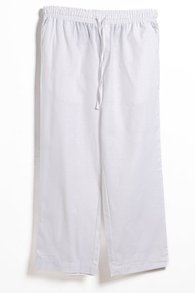 LINEN BLEND JOGGER WAIST TROUSERS