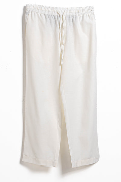 LINEN BLEND JOGGER WAIST TROUSERS