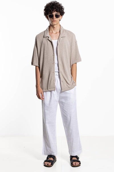 TEXTURED TOWEL-EFFECT SHIRT