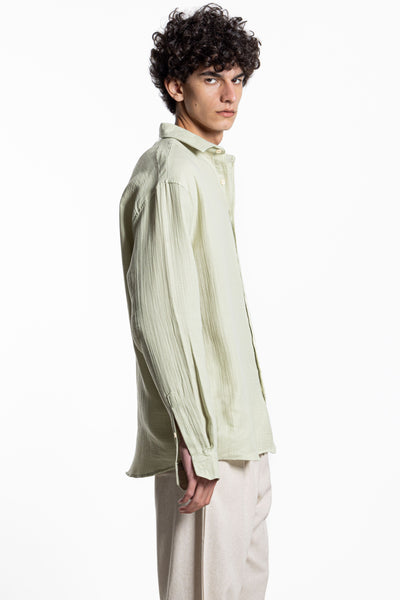 TEXTURED LINEN BLEND SHIRT