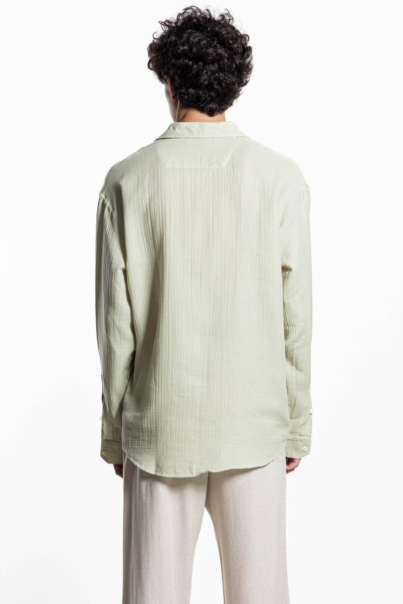 TEXTURED LINEN BLEND SHIRT