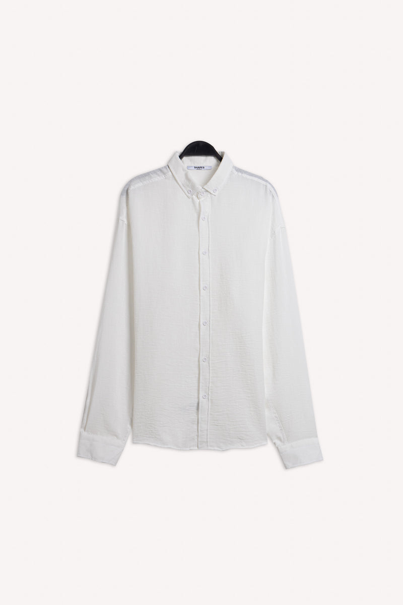 TEXTURED LINEN BLEND SHIRT