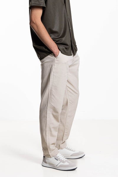 LINEN BLEND JOGGER WAIST TROUSERS