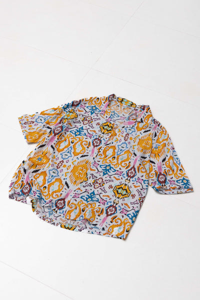 LIGHTWEIGHT ABSTRACT PRINT SHIRT