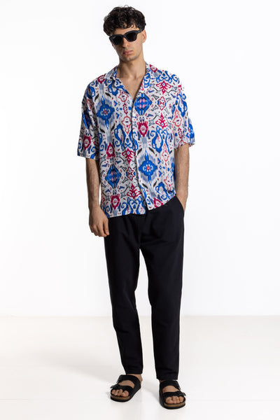 LIGHTWEIGHT ABSTRACT PRINT SHIRT