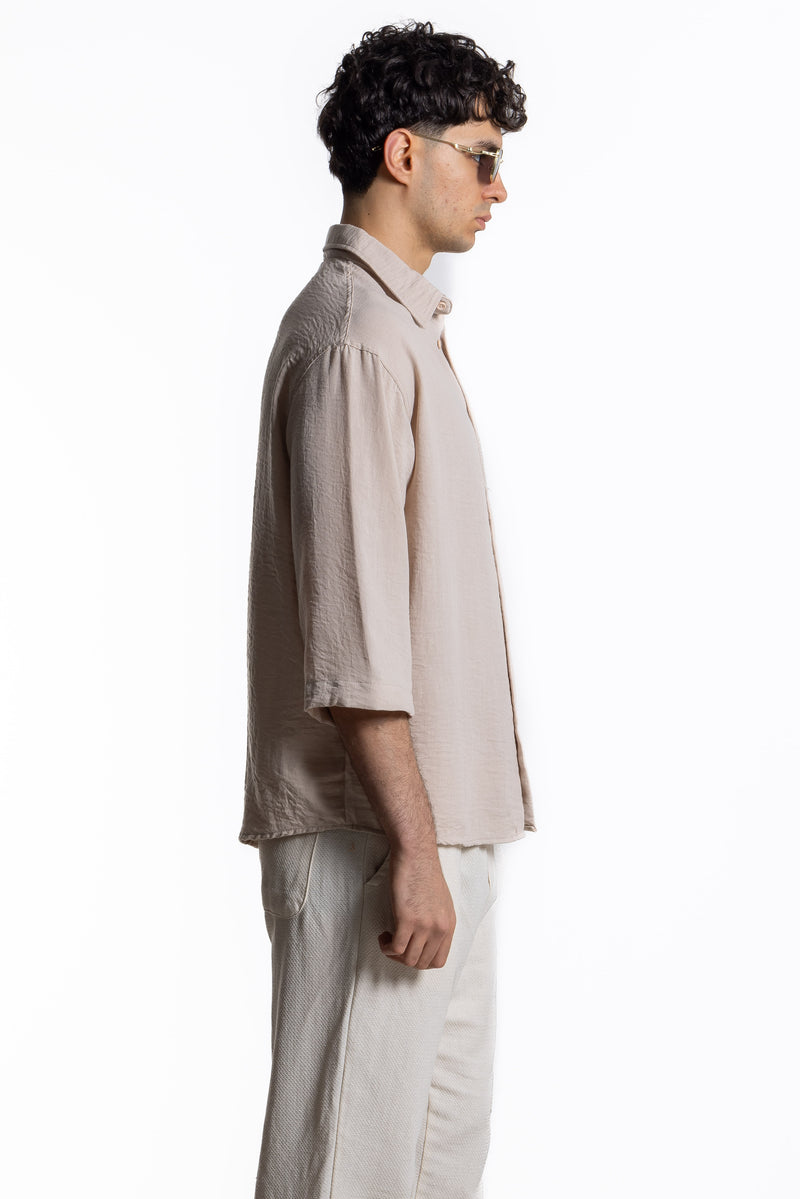 LINEN BLEND OVERSIZED SHIRT