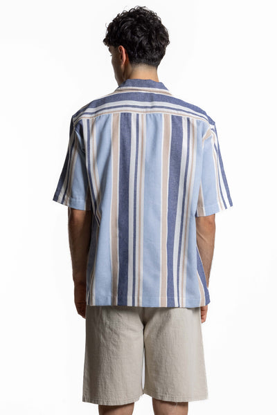 STRIPED LINEN BLEND SHIRT