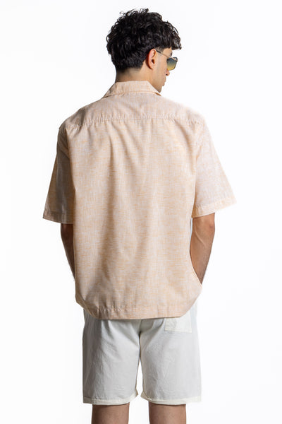 TEXTURED LINEN BLEND SHIRT