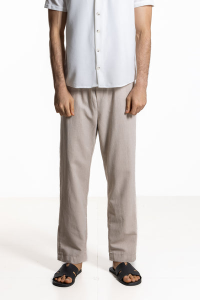 LINEN BLEND COMFORT TROUSERS