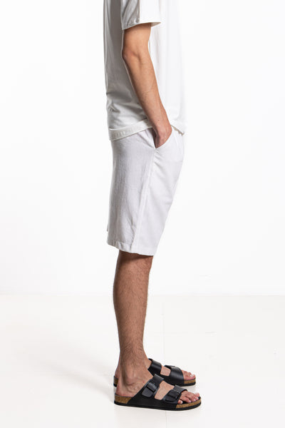 LINEN BLEND JOGGER WAIST SHORTS