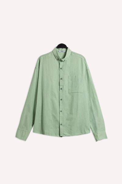 LINEN BLEND OVERSIZED SHIRT