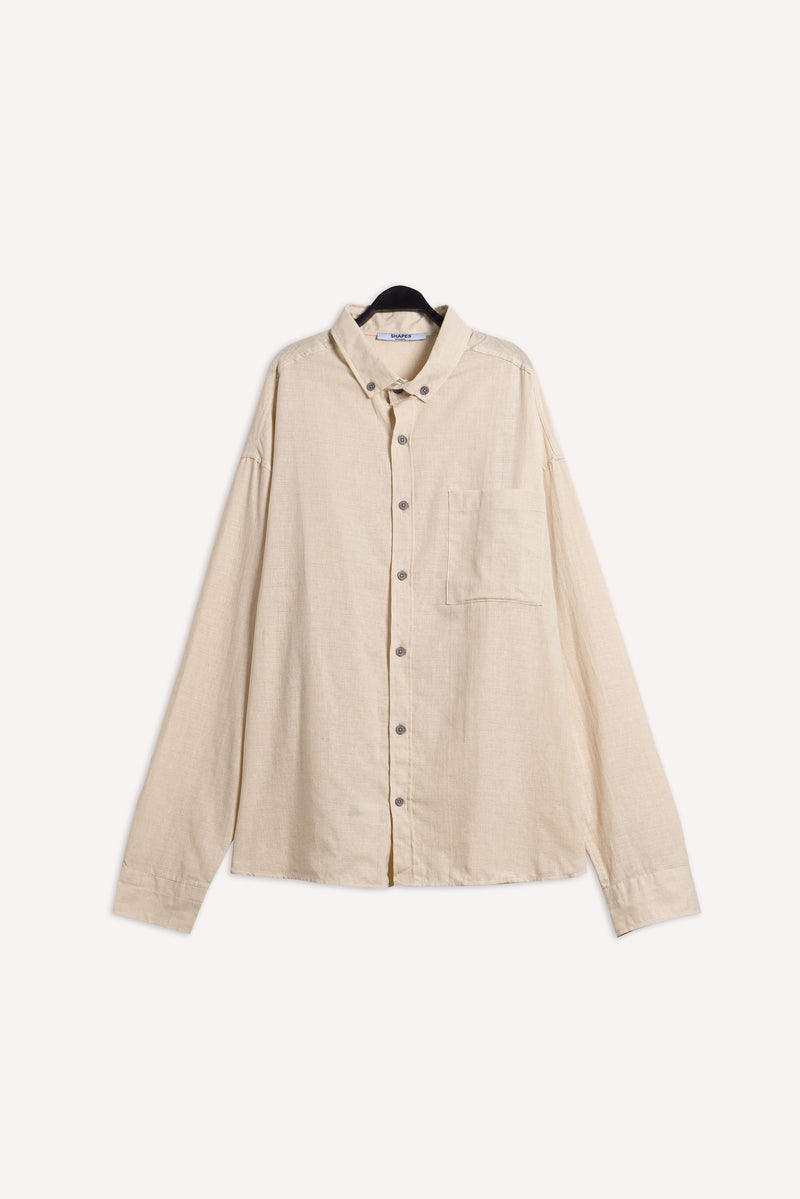 LINEN BLEND OVERSIZED SHIRT