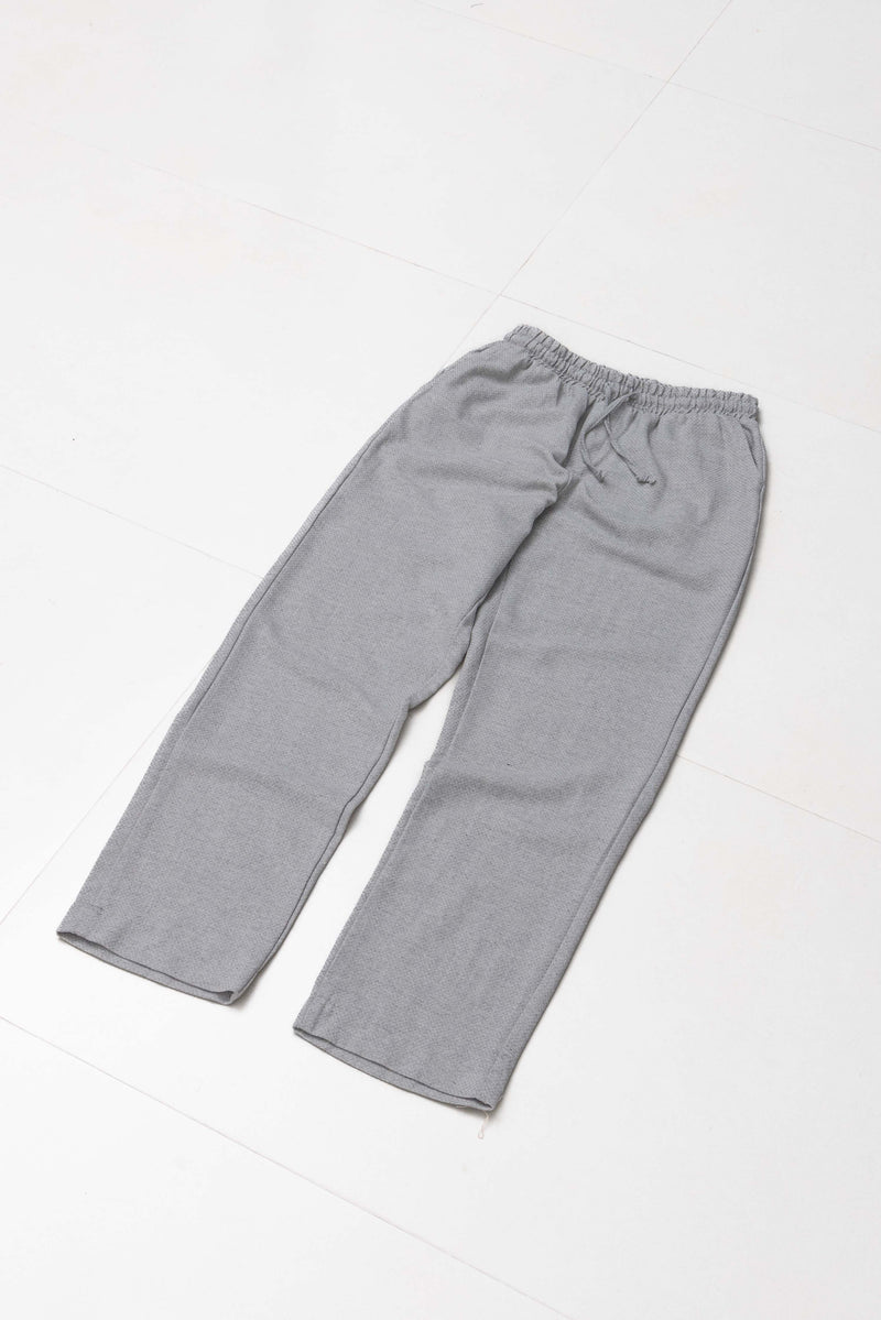 TEXTURED COTTON TROUSERS