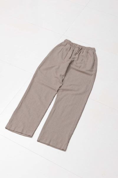 TEXTURED COTTON TROUSERS