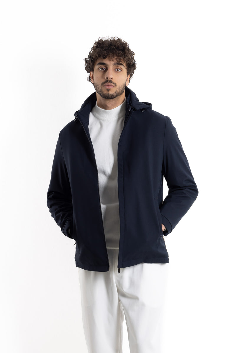 HOODED TECHNICAL JACKET