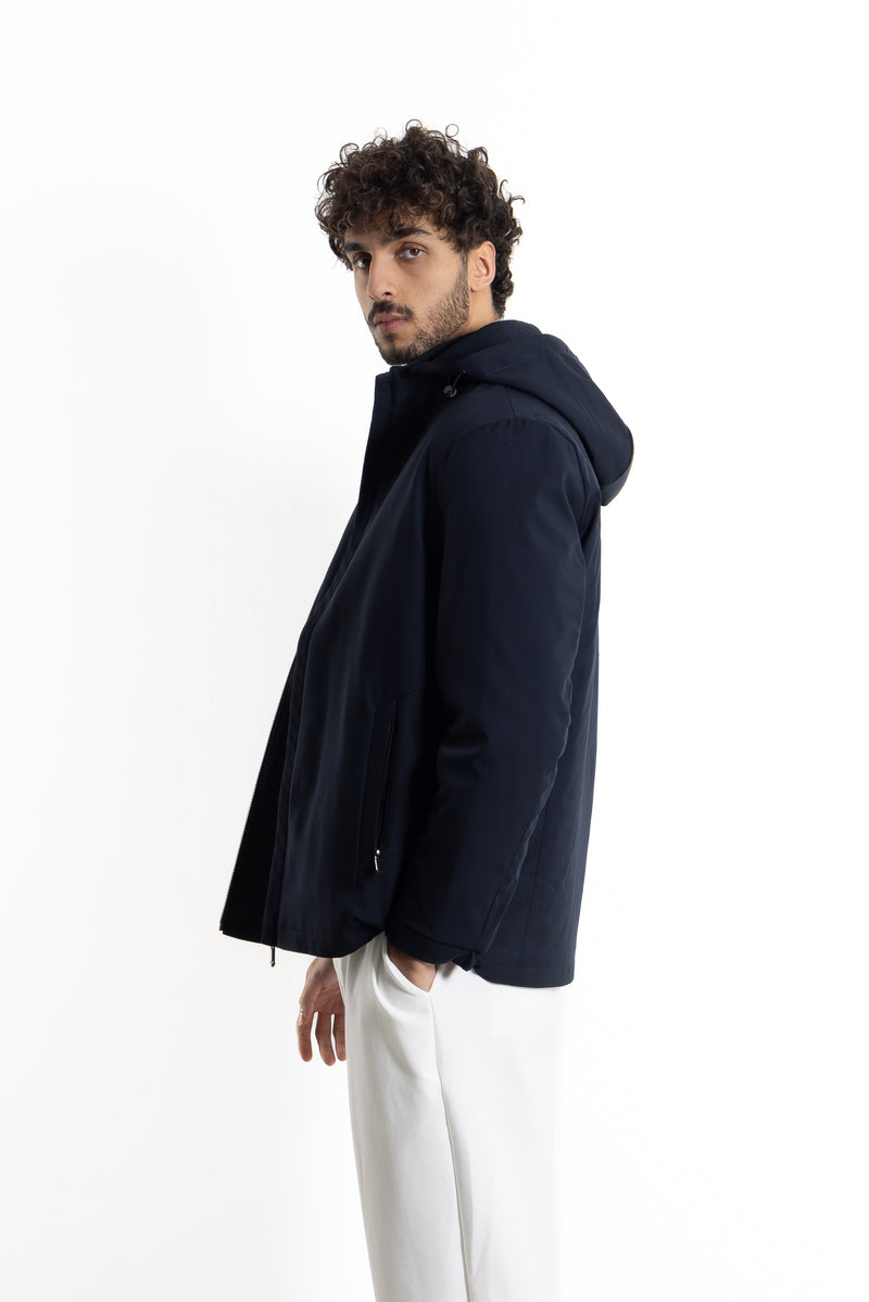 HOODED TECHNICAL JACKET