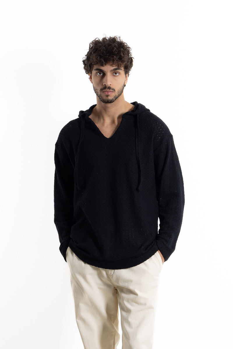 TEXTURED LIGHTWEIGHT HOODIE