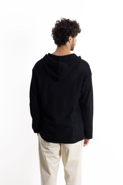 TEXTURED LIGHTWEIGHT HOODIE