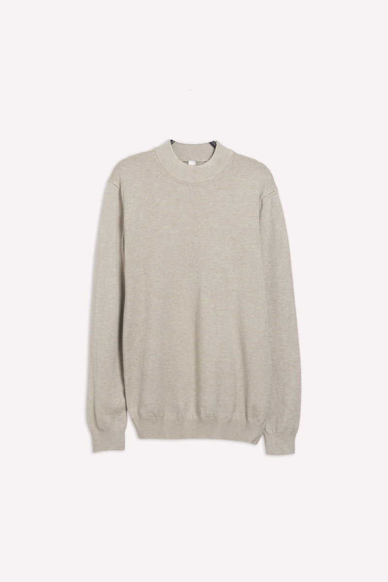 MOCK NECK KNIT SWEATER