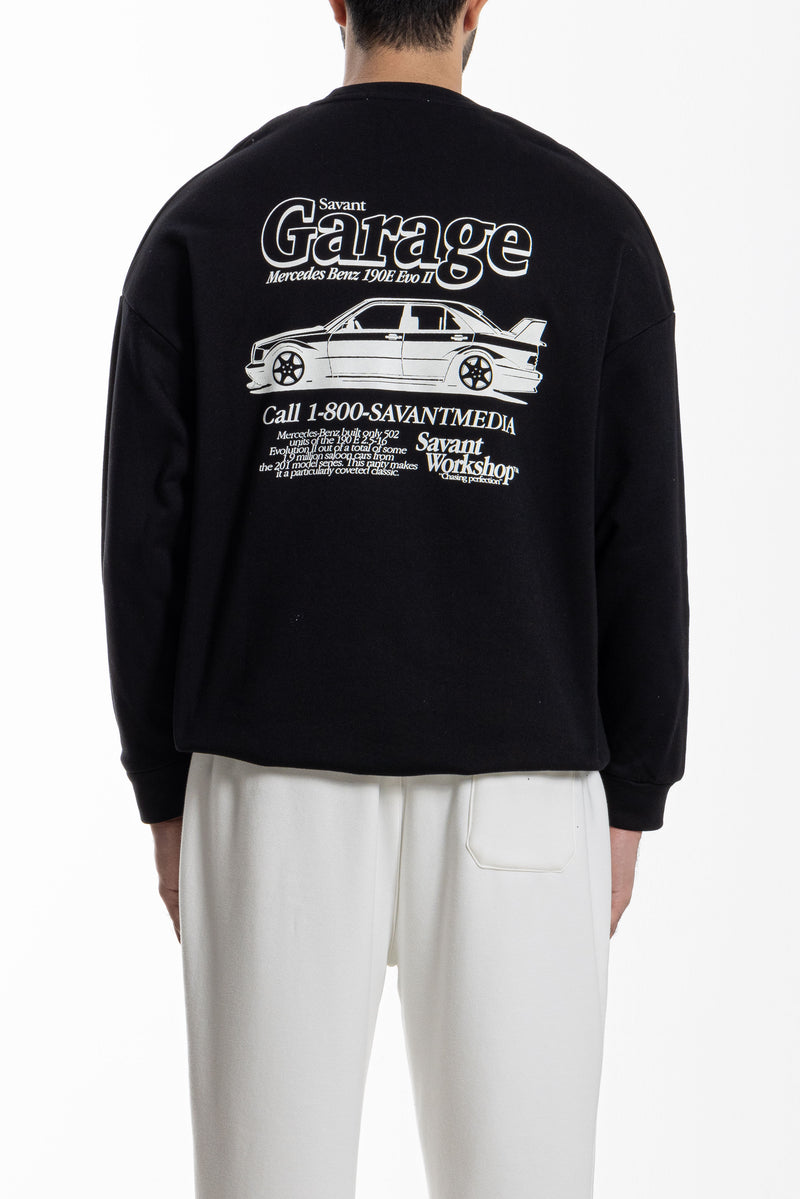 CONTRAST PRINT PLUSH SWEATSHIRT