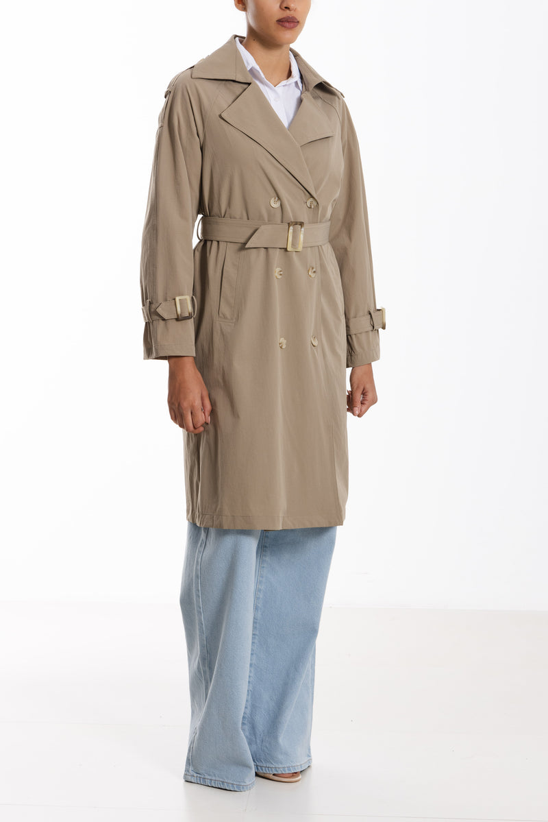 BELTED PARACHUTE LONG COAT