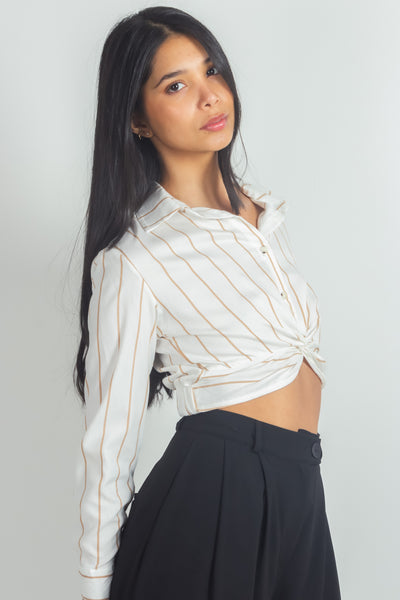 CROP POPLIN SHIRT