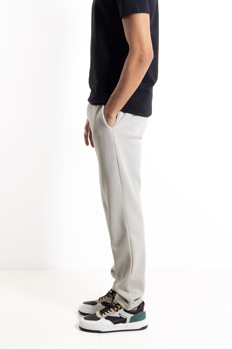 STRAIGHT TEXTURED TROUSERS