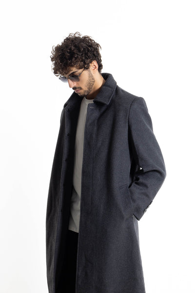 LONG WOOL BLEND COAT