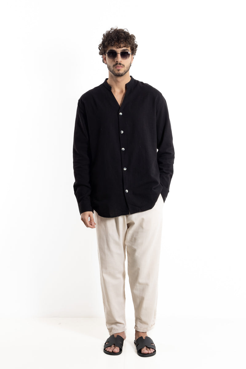 DETAILED LINEN SHIRT