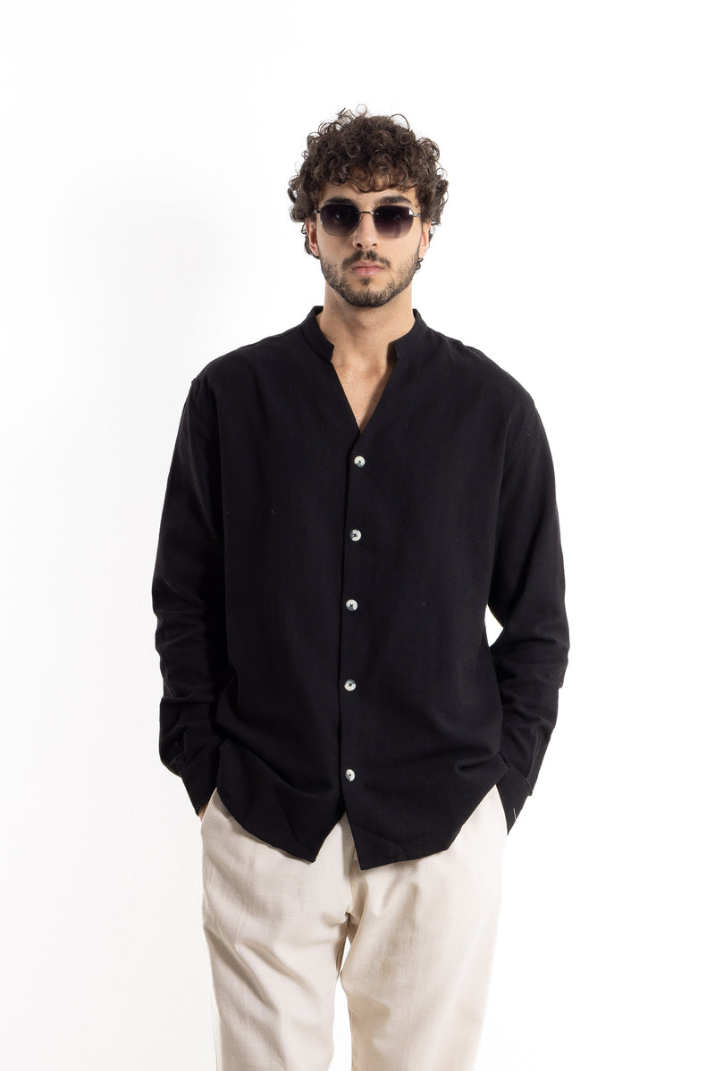 DETAILED LINEN SHIRT