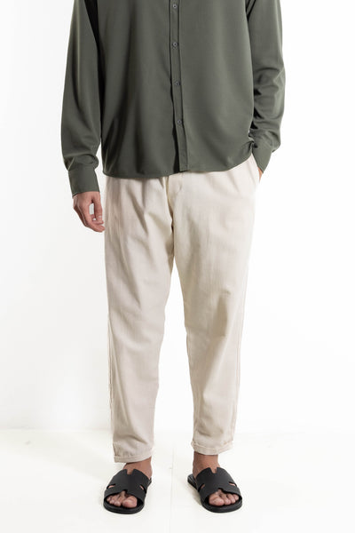 LINEN BLEND JOGGER TROUSERS