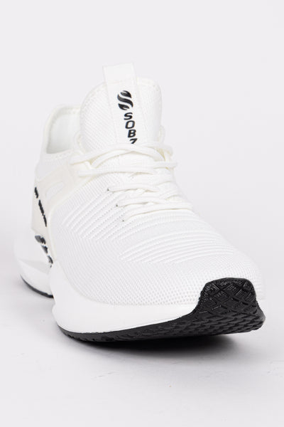 CONTRAST KNIT FABRIC TRAINERS