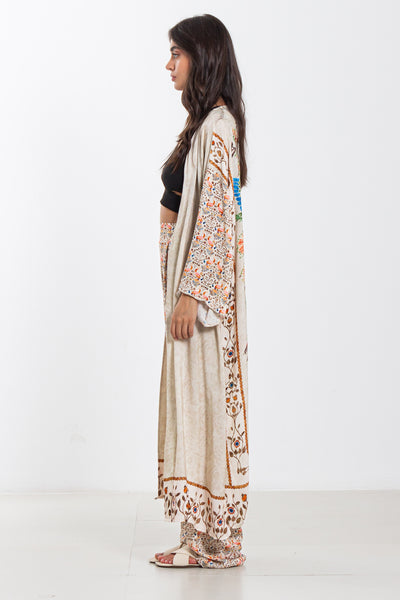 ETHNIC PRINT KIMONO SET