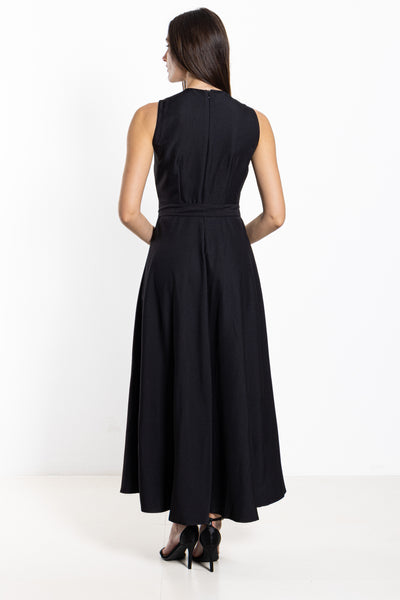 BELTED MAXI DRESS