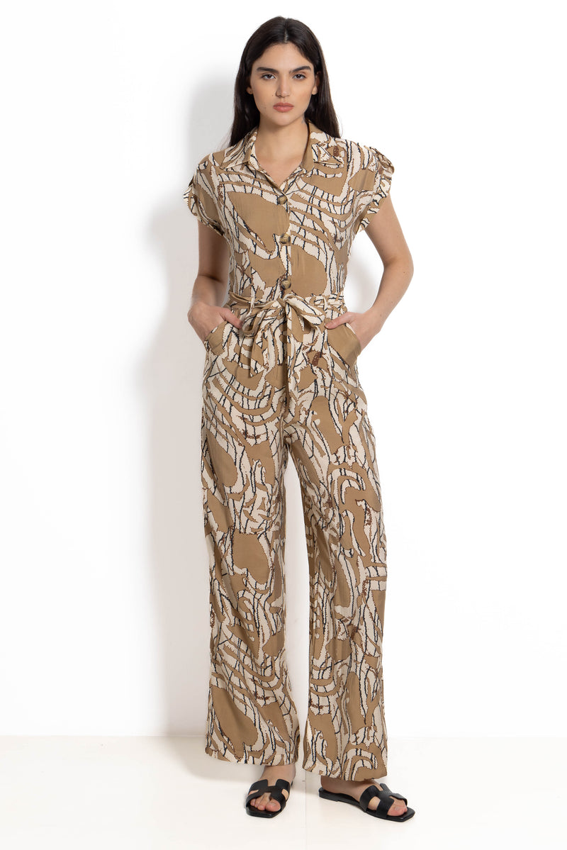 ABSTRACT PRINT JUMPSUIT