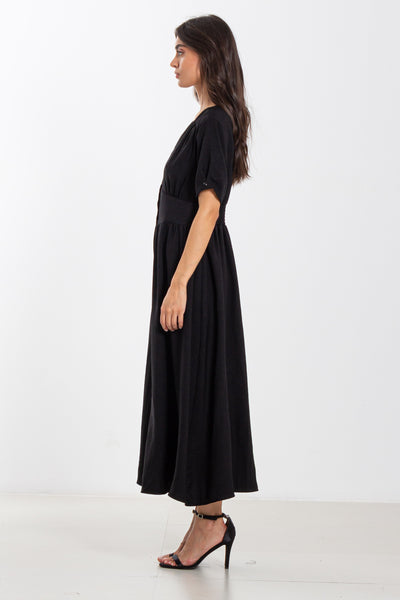 MIDI DRESS WITH A TAPERED WAIST