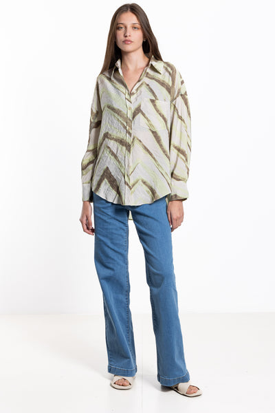 LIGHTWEIGHT ABSTRACT PRINT SHIRT