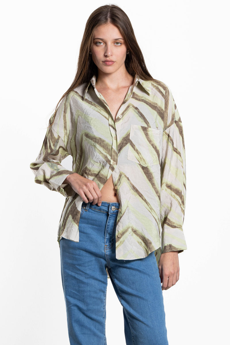 LIGHTWEIGHT ABSTRACT PRINT SHIRT