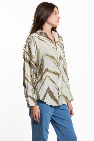 LIGHTWEIGHT ABSTRACT PRINT SHIRT