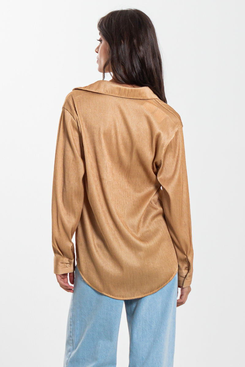 FLOWY SATIN SHIRT