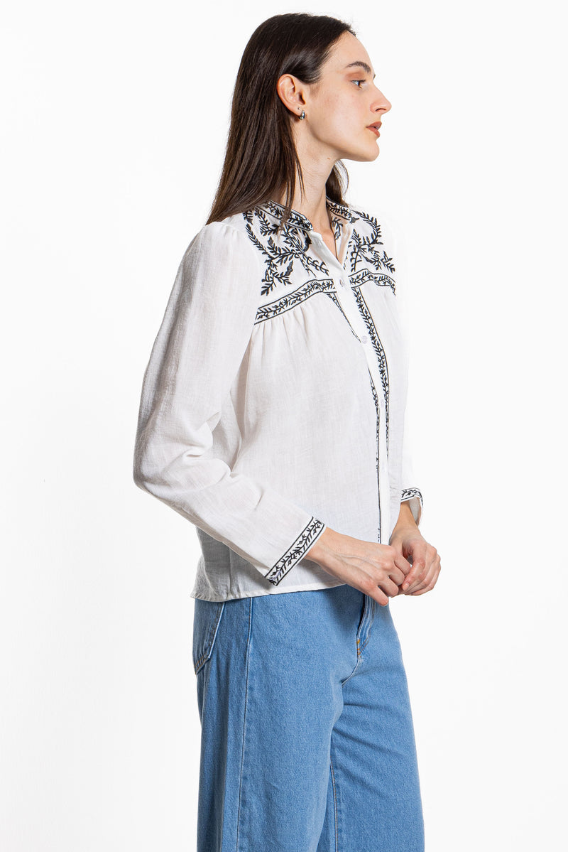 DETIAL EMBROIDERED TOP