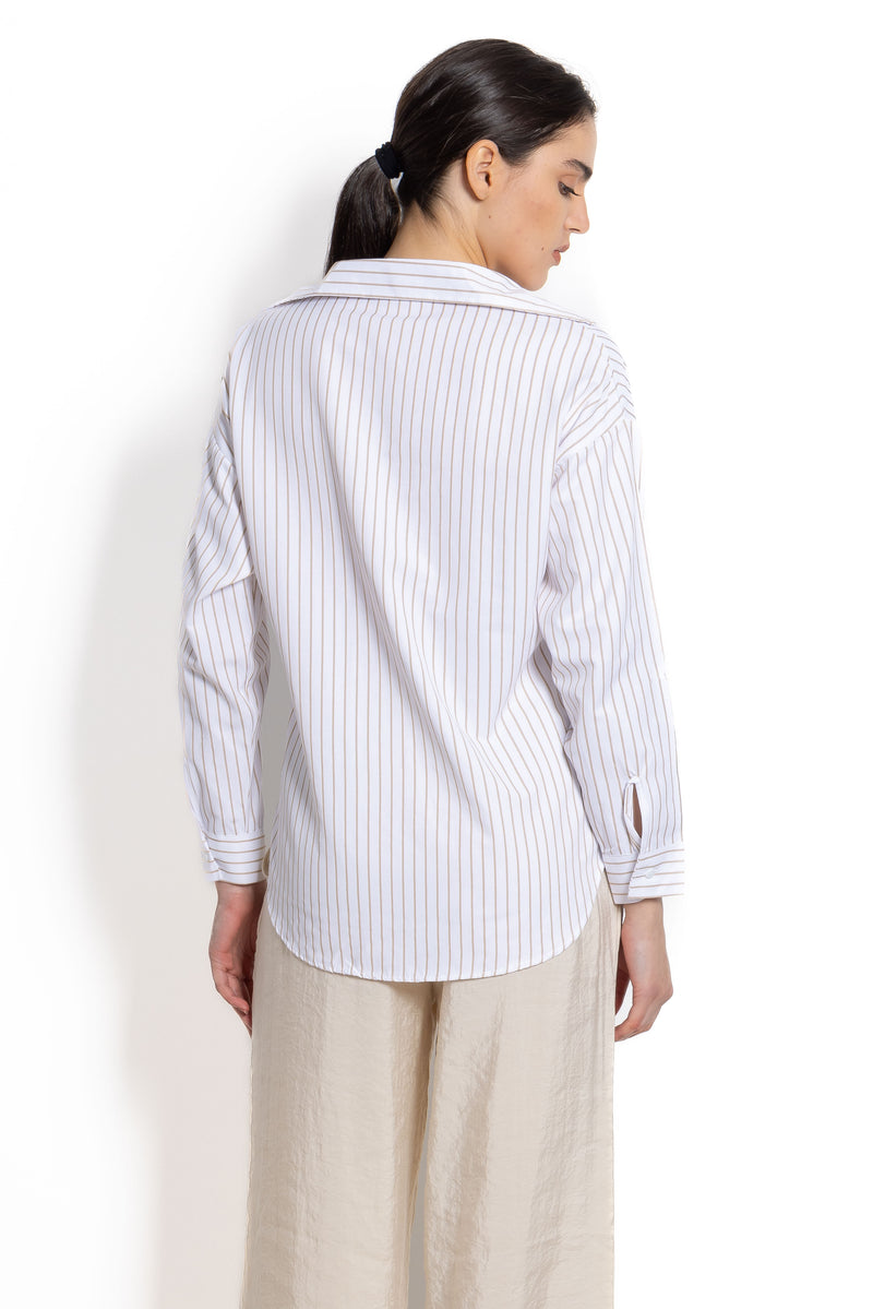 STRIPED POPLIN SHIRT