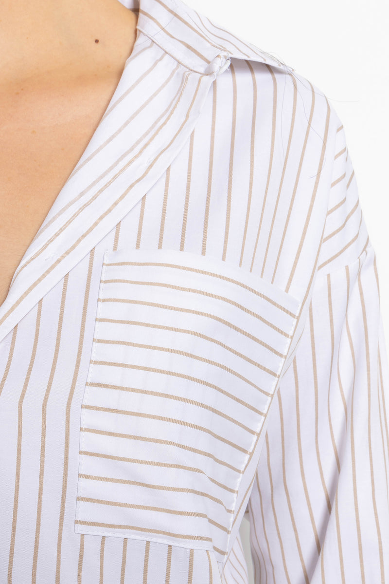 STRIPED POPLIN SHIRT