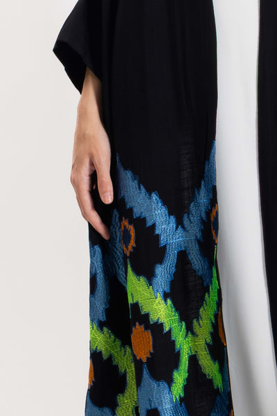 EMBROIDERED ABAYA WITH MAXI DRESS
