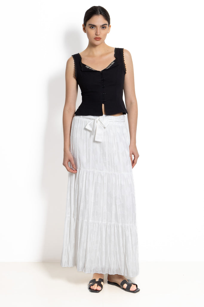 Embroidered maxi skirts hotsell